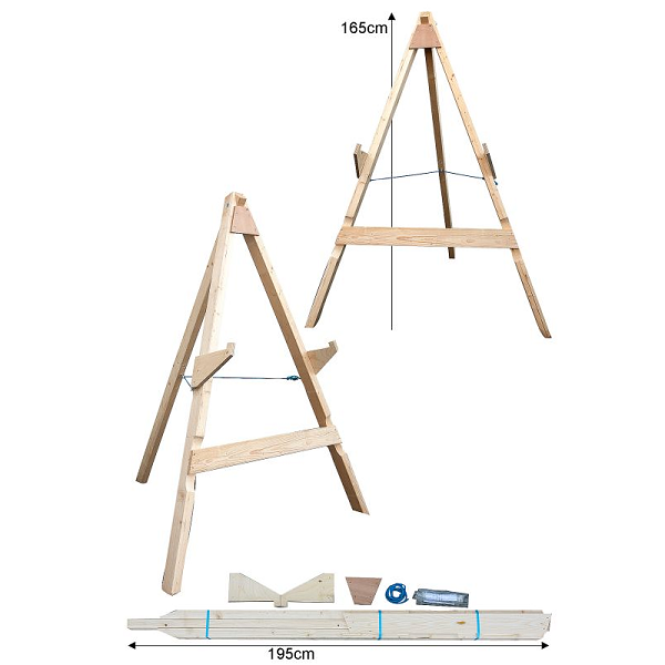 Wooden target Stand 3-leg Large