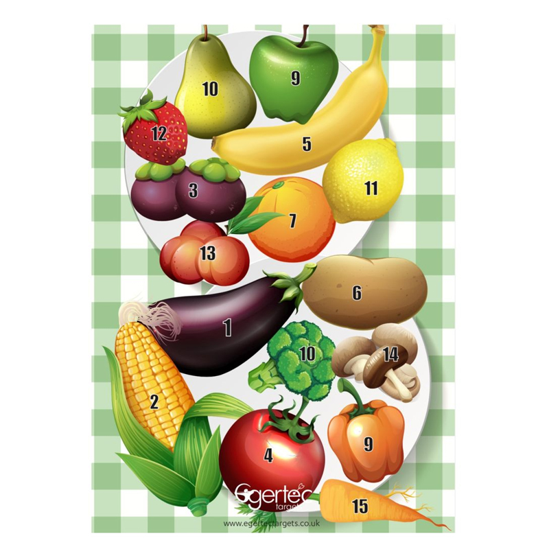 Egertec Kids & Fun Targetface Fruit and Veggies