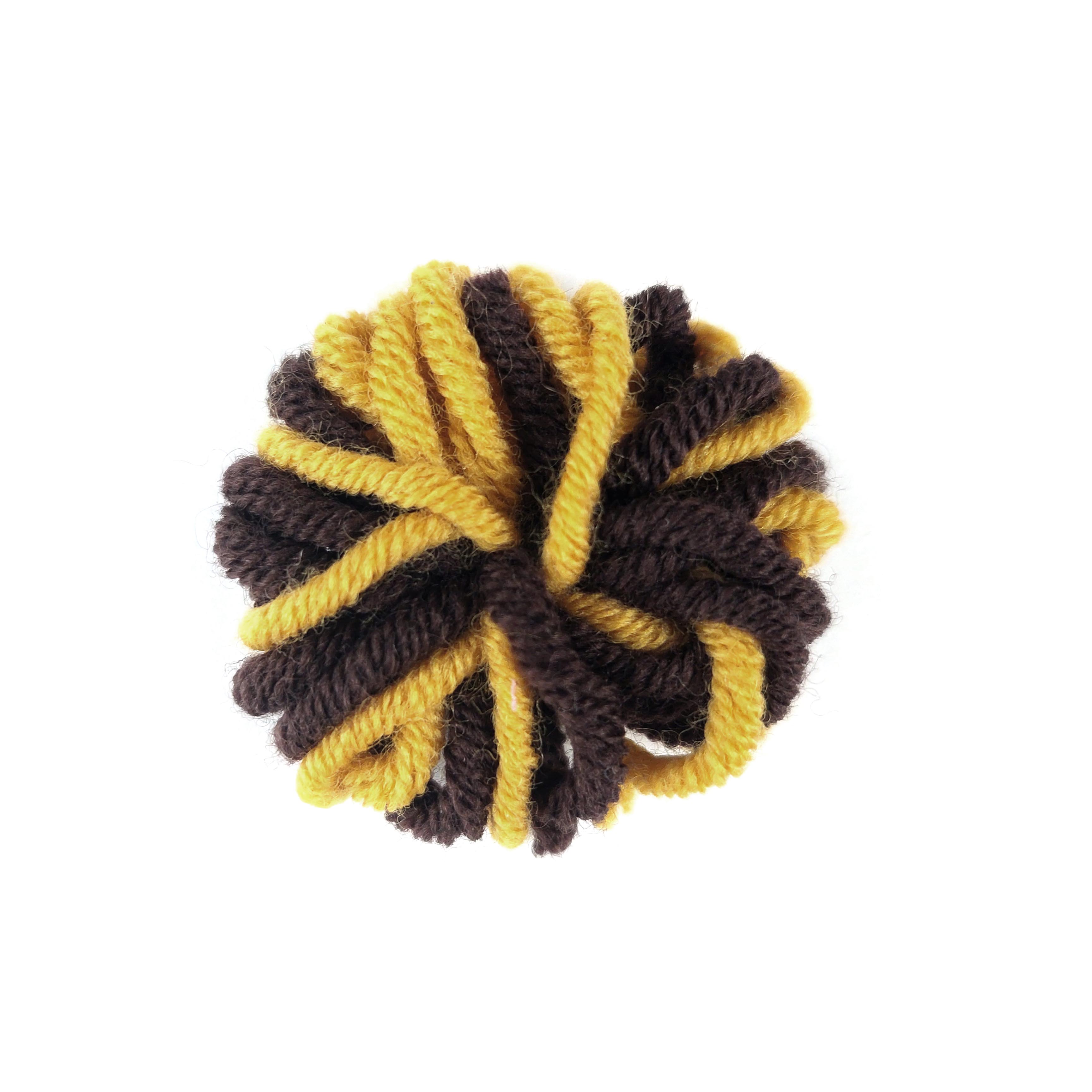 touwknoop, knot, handmade, geel-zwart, accesoires