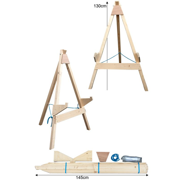 Wooden target Stand 3-leg Small