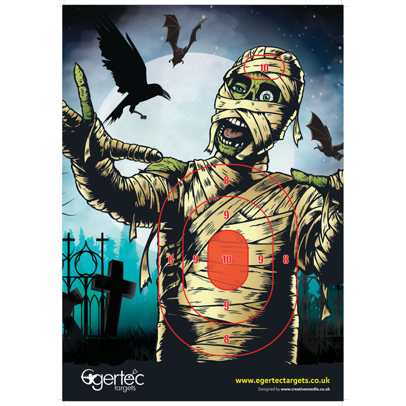 Egertec Halloween target face Mummy