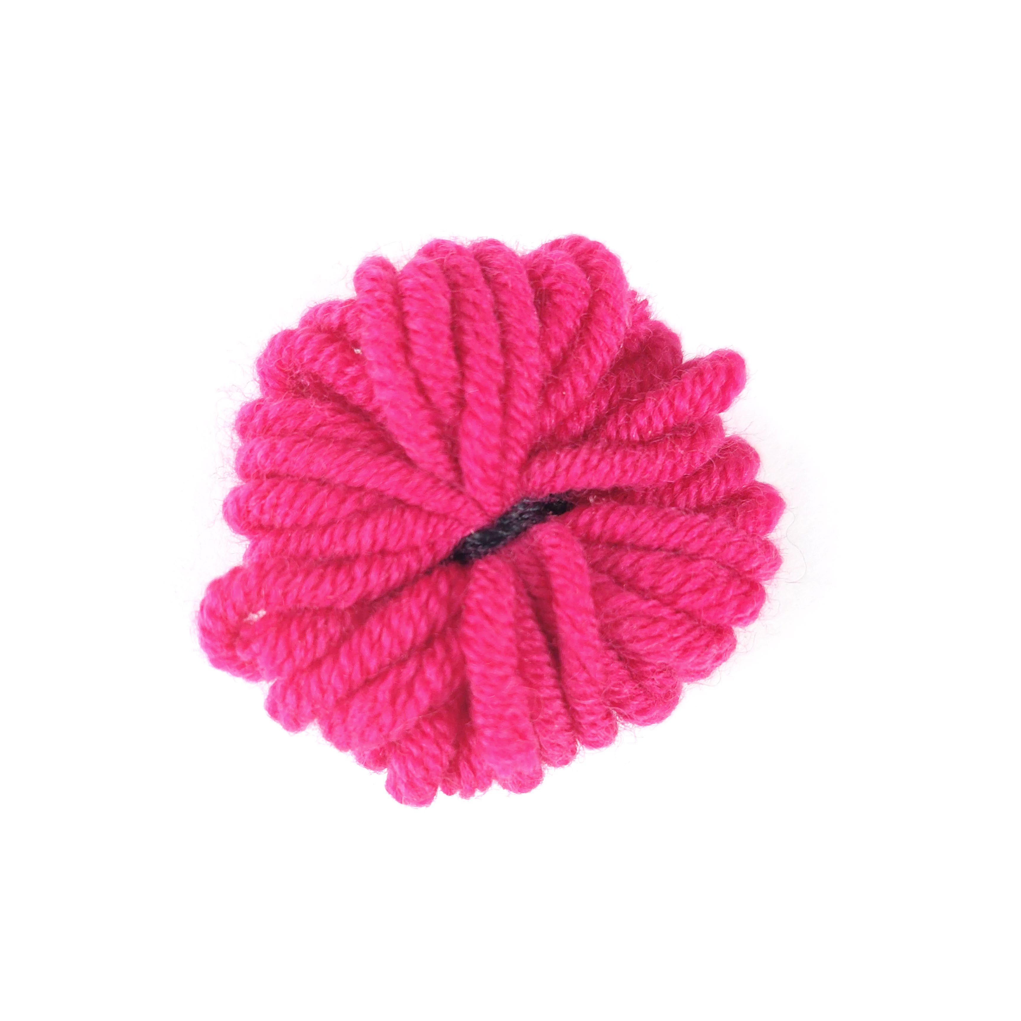 touwtjes, pompon, knalroze, textiel, decoratief